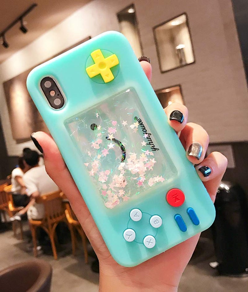 UnnFiko Squishy 3D Cartoon Game Case Compatible with iPhone 11 Pro Max, Creative Liquid Stars Funny Play Case Soft Rubber Protective Cover for Girls Women (Blue, iPhone 11 Pro Max) - Image 2